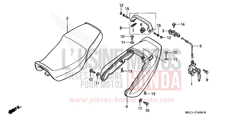 SEAT for CB1000F "Big One" PEARL FADELESS WHITE (NH341K) from 1993